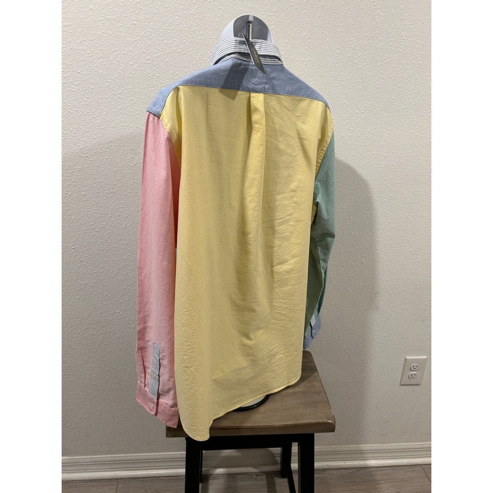 Polo Ralph Lauren Mens XXL Colorblock Oxford Button Down Shirt Pastel Multi NEW - Picture 6 of 13